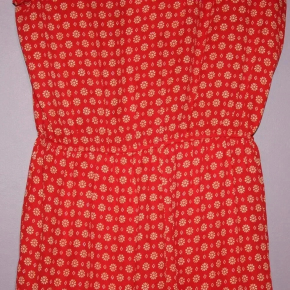 Vibrant Red Romper with lined shorts - Picture 4 of 13